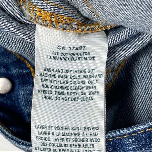 GAP 1969 Denim Jacket Icon Flap Pocket Country Blue Women's Size XSmall - Picture 4 of 6